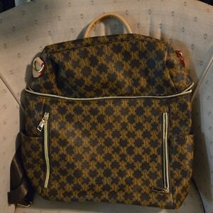 Brown Patterned Women's Backpack